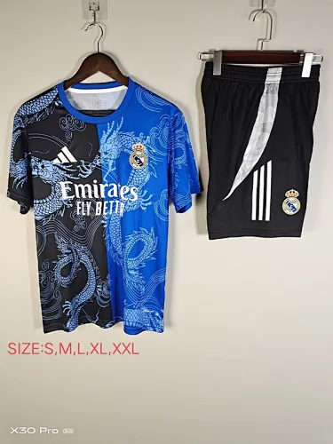 25-26 Real Madrid blue and black training suit