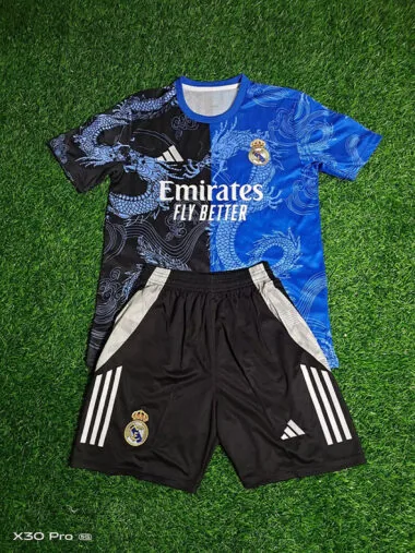 25-26 Completo da allenamento blu e nero del Real Madrid