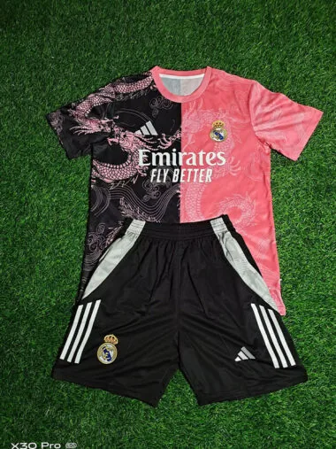 Survêtement d'entraînement rose et noir du Real Madrid 25-26