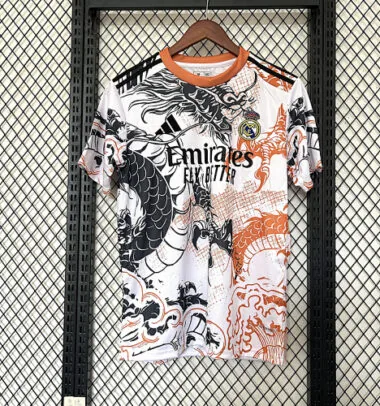 Real Madrid 2025/26 White, Orange and Black Special Edition Jersey