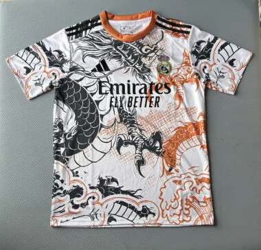 Real Madrid 2025/26 White, Orange and Black Special Edition Jersey