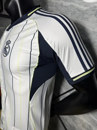 25-26 Real Madrid white player version baseball jersey