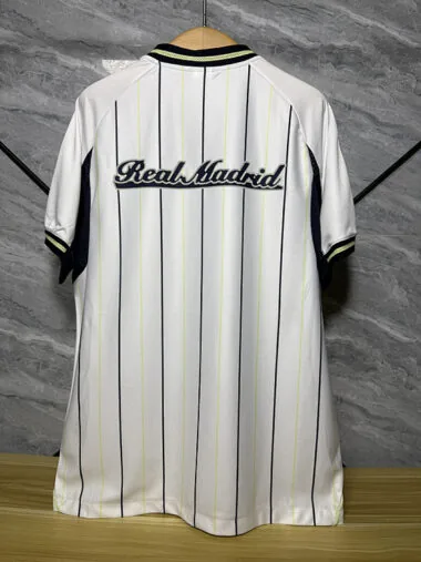 25-26 Real Madrid white player version baseball jersey