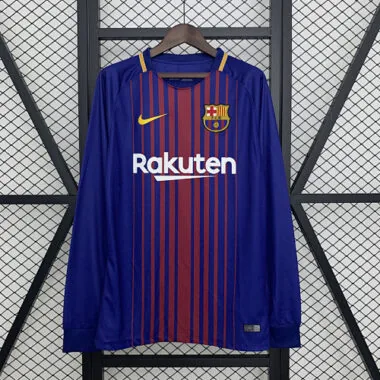 17-18 Barcelona home long sleeve retro jersey