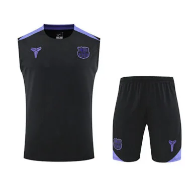 25-26 Barcelona Black and Purple vest suit
