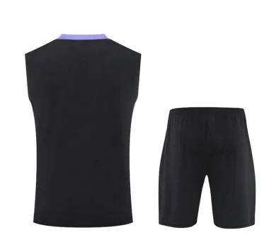 25-26 Barcelona : ensemble gilet noir et violet