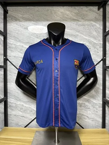25-26 Barcelona Blue Baseball Jersey
