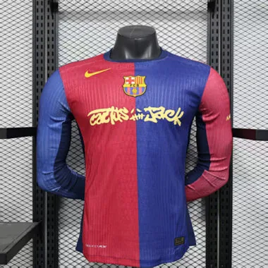 25-26 Barcelona x Travis Scott Long sleeve Player version jersey