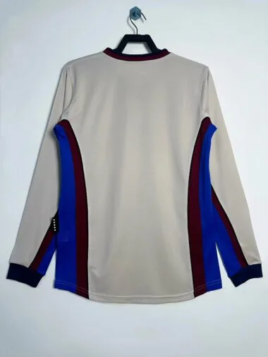 Camisa retro de manga comprida do Barcelona para jogos fora de casa, 88-89