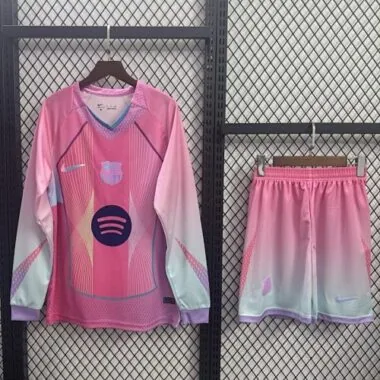 Barcelona 2025/26 Pink Long Sleeve Special edition Uniform