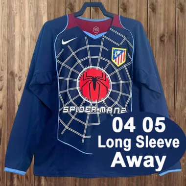 04-05 Atletico Madrid away retro long sleeve jersey