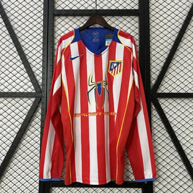 04-05 Atletico Madrid home long sleeve retro jersey
