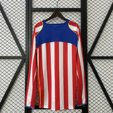 04-05 Atletico Madrid home long sleeve retro jersey