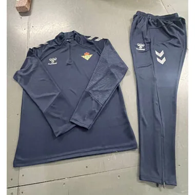 24-25 Real Betis Black half zipper tracksuit