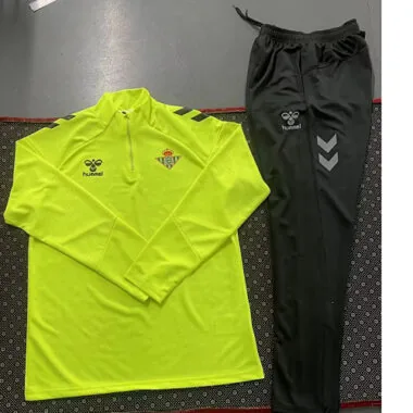 24-25 Real betis yellow half zipper training suit