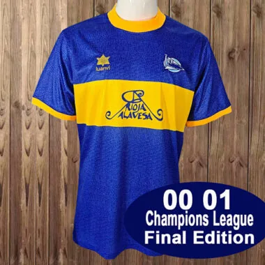 Retro Deportivo Alaves 2000/01 Champions League Final Edition Soccer Jersey