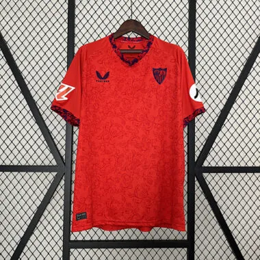 24-25 Sevilla away red soccer jersey
