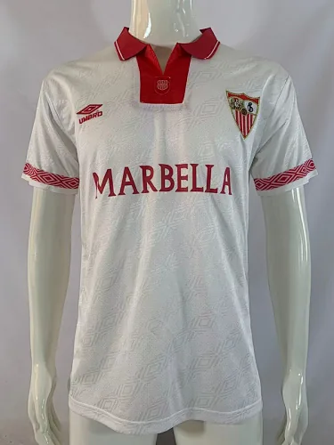 Camisa de futebol retro do Sevilha (jogos em casa) de 94-96