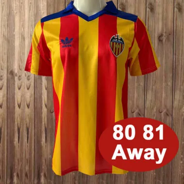 80-81 Valencia away retro jersey