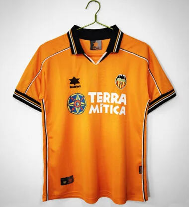 99-00 Valencia away retro jersey