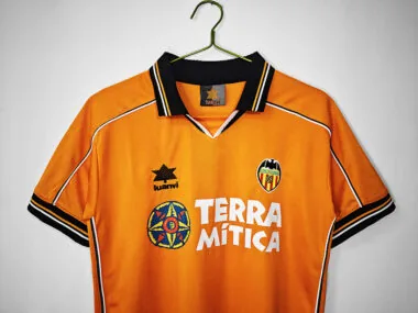 99-00 Valencia away retro jersey