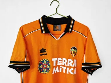 99-00 Valencia away retro jersey