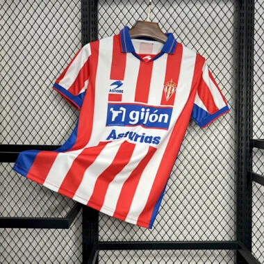01-02 Sporting de Gijon Home Retro Jersey