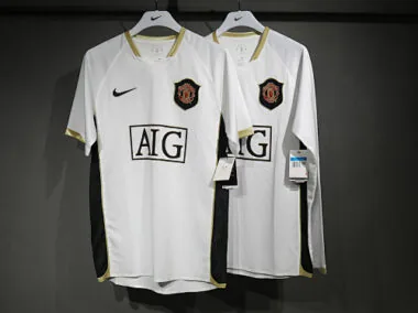 06-07 Manchester United away white retro player version jersey