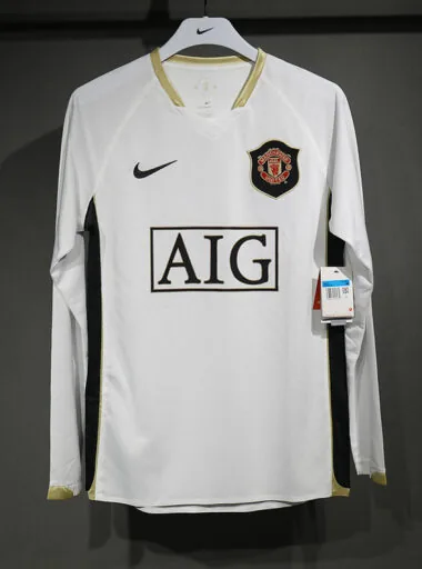 06-07 Manchester United away white retro player version jersey