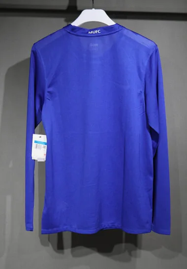 08-09 Manchester United blue long sleeves Player version Jersey
