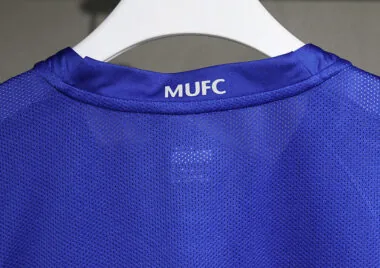 08-09 Manchester United blue long sleeves Player version Jersey
