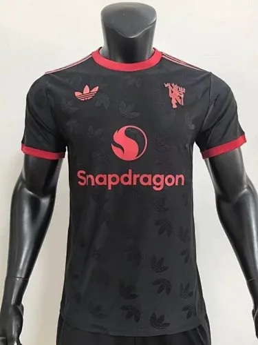Maillot d'entraînement noir Manchester United 24-25, version joueur