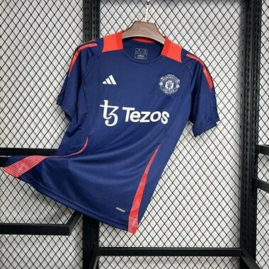24-25 Manchester United Dark blue Pre-match training Jersey
