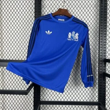 24-25 Manchester United Joint Edition Blue Long Sleeves Retro Jersey S-XXL