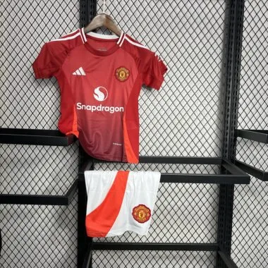 24-25 Manchester United home kid kit (Size 16-28)