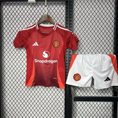 24-25 Manchester United home kid kit (Size 16-28)