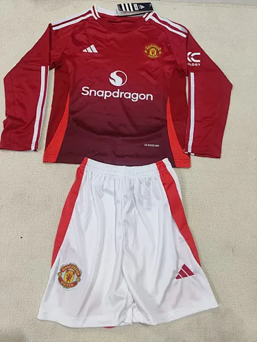 24-25 Manchester United home long sleeve kid kit