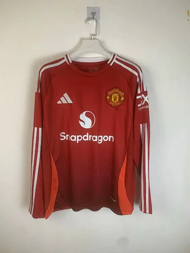 24-25 Manchester United home long sleeve soccer jersey