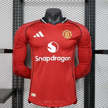 25-26 Manchester United home long sleeve player version jersey