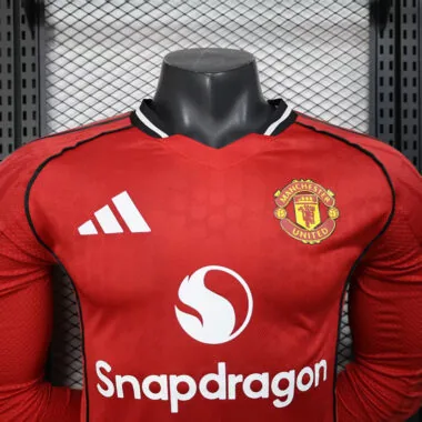 25-26 Manchester United home long sleeve player version jersey