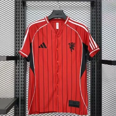 25-26 Manchester United red baseball jersey