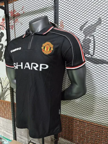 98-99 Manchester United away black retro jersey