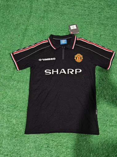 98-99 Manchester United away black retro jersey