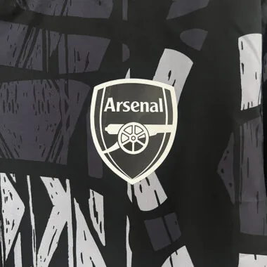 24-25 Arsenal gray and black windbreaker