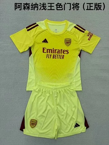 25-26 Arsenal Yellow goalkeeper kid kit