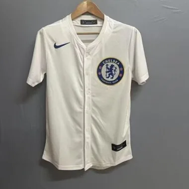 25-25 Chelsea white baseball jersey