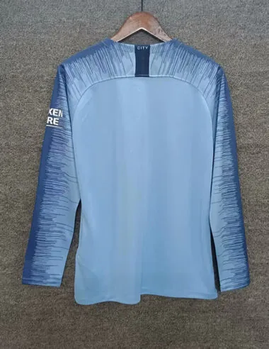 18-19 Manchester City home retro long sleeve jersey
