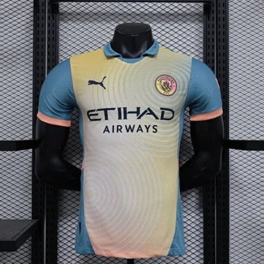 24-25 Manchester City yellow and blue special player version jersey