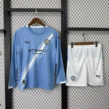 25-26 Manchester City Home Long Sleeve Kid Kit