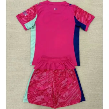 25-26 Manchester City pink goalkeeper kid kit